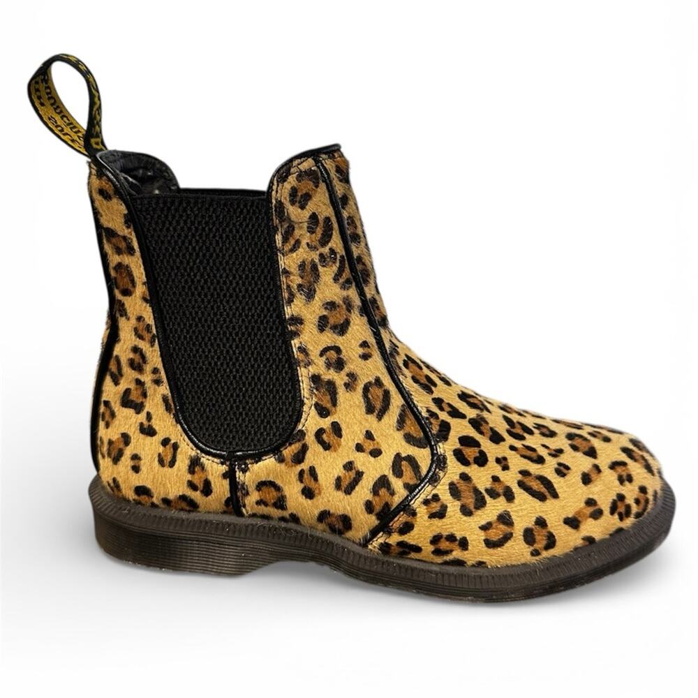 Dr. Martens Flora Leopard Chelsea Boots Womens 6